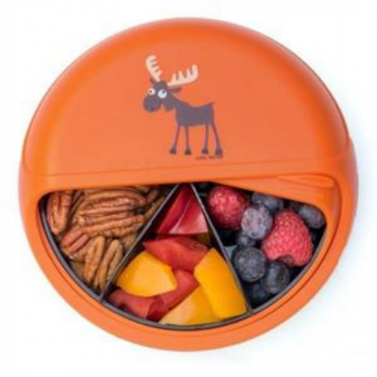 CARL OSCAR besisukanti užkandžių dėžutė, SNACK DISC, BRIEDIS, 15 cm.