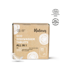 MULIERES ekologiškos indaplovių tabletės, All in 1, 25 vnt.