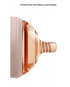 HEORSHE silikoninis buteliukas kūdikiui, 160 ml. ROŽINIS