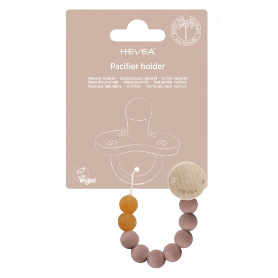 HEVEA čiulptuko laikiklis, POWDER PINK