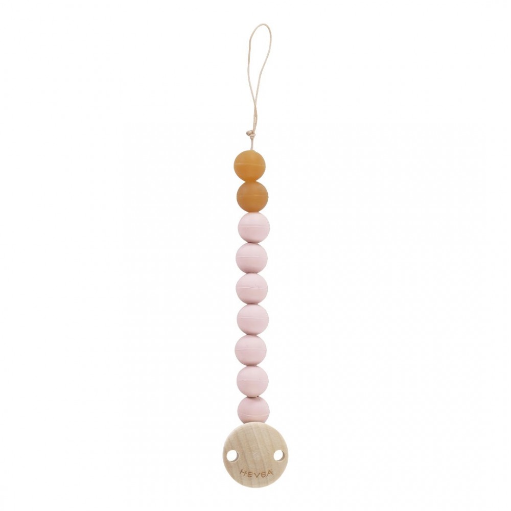 HEVEA čiulptuko laikiklis, POWDER PINK