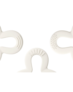 HEORSHE Silikoninis kramtukas Shamrock, Balta + Pilka 2 vnt.