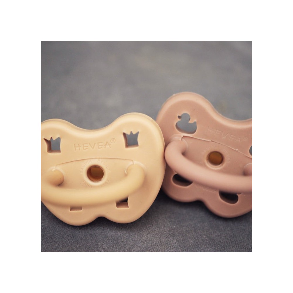 HEVEA ortodontiniai čiulptukai, SANDY NUDE - TAN BEIGE, 3-36 mėn. 2 vnt.