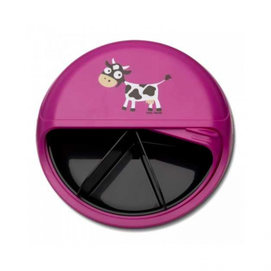 CARL OSCAR besisukanti užkandžių dėžutė, SNACK DISC, KARVĖ, 15 cm.