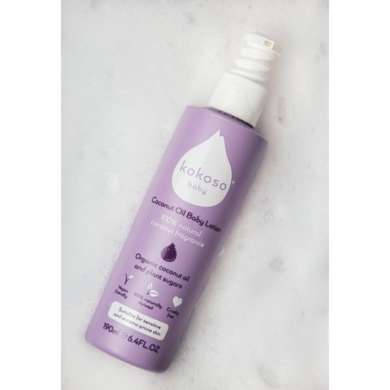 KOKOSO BABY losjonas su kokosų aliejumi vaikams, Kokosų kvapo, 200 ml.