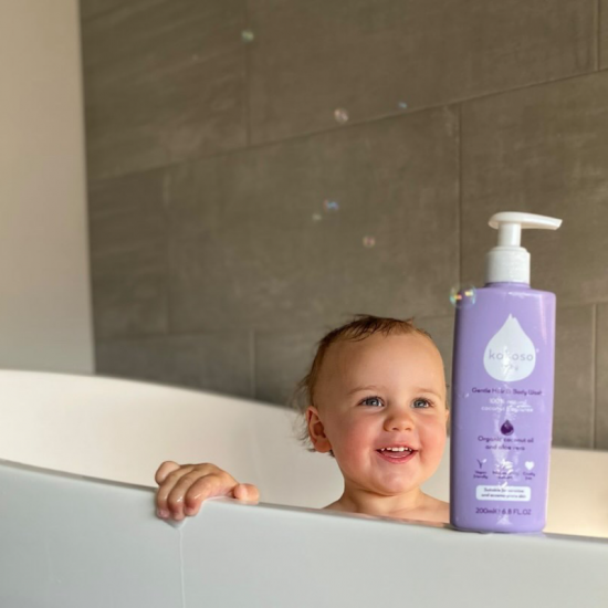 KOKOSO BABY kūno ir plaukų prausiklis vaikams, Kokosų kvapo, 200 ml.