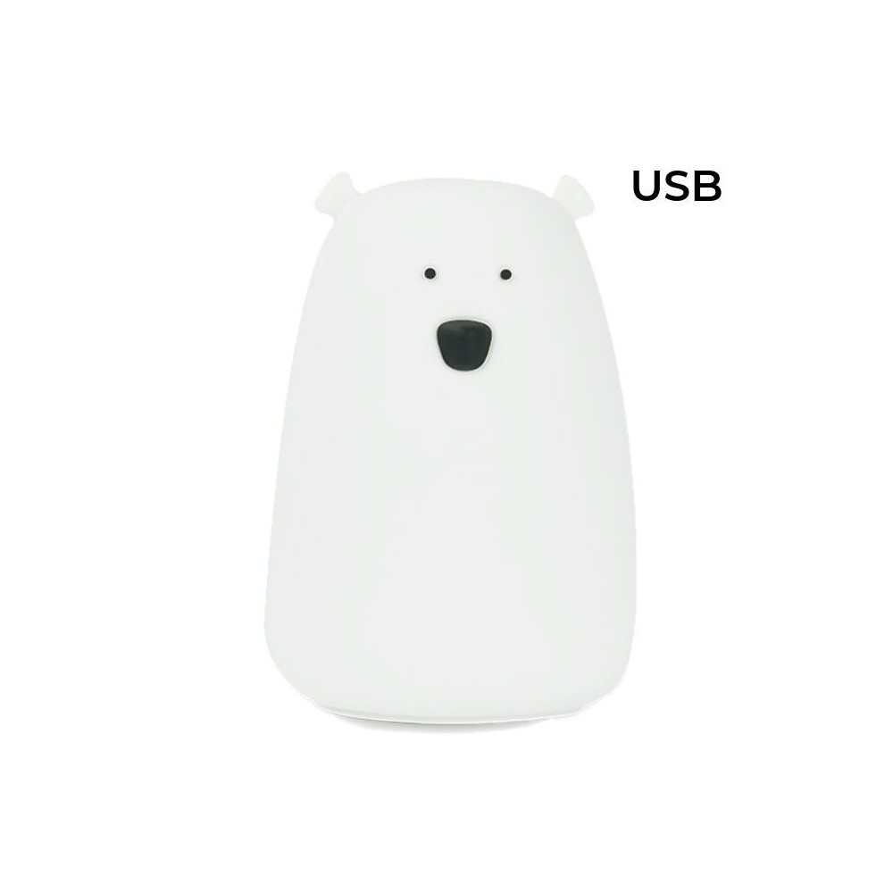 RABBIT AND FRIENDS naktinė lemputė MEŠKUTIS, BALTA