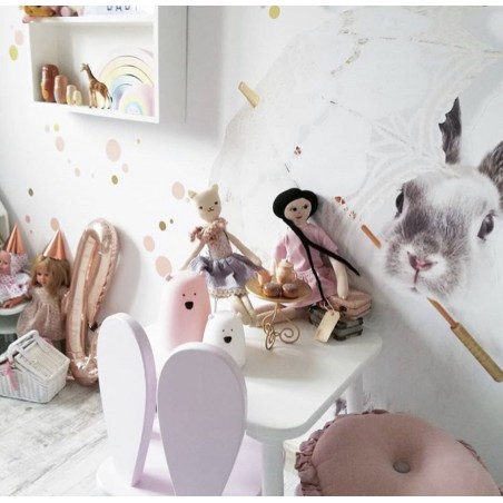 RABBIT AND FRIENDS naktinė lemputė MEŠKUTIS, ROŽINĖ