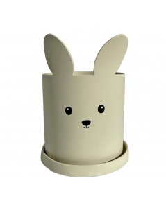 HAPPILY Silikoninis vazonas, ZUIKIS, ŽALSVA