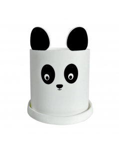 Silikoninis vazonas, PANDA, BALTA