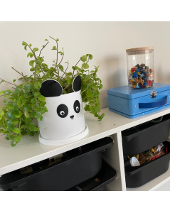 Silikoninis vazonas, PANDA, BALTA