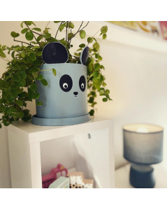 HAPPILY Silikoninis vazonas, PANDA, MELSVAS