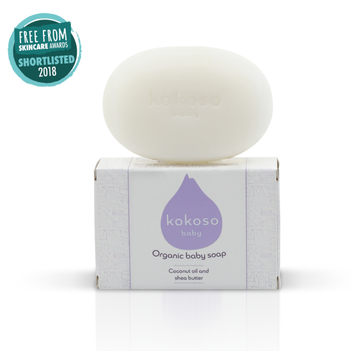 KOKOSO BABY muilas su kokosų aliejumi ir taukmedžio sviestu, 100 g.