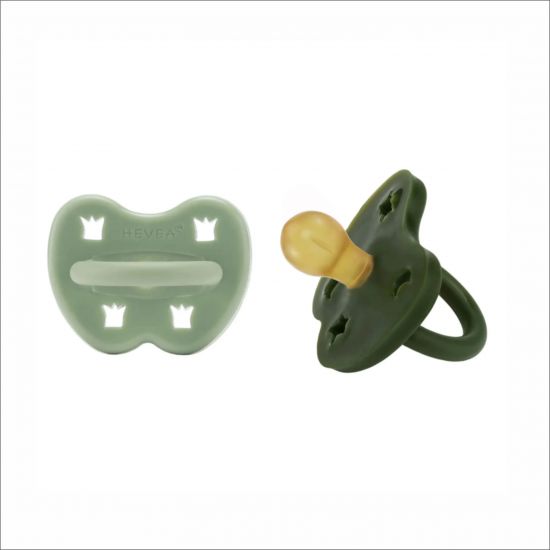 HEVEA apvalūs čiulptukai, MOSS GREEN-DEEP FOREST, 3-36 mėn., 2 vnt.