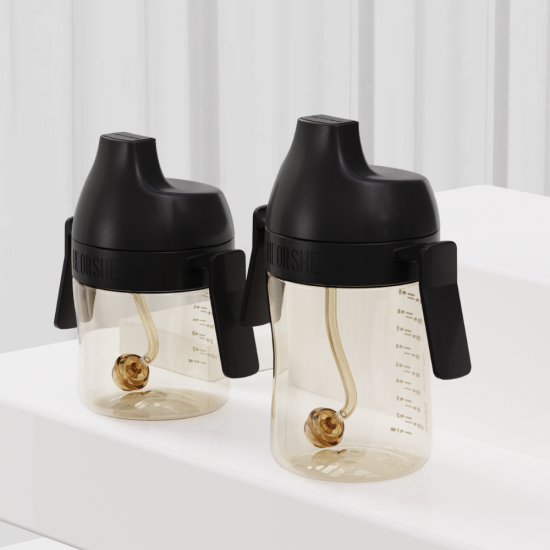 HEORSHE gertuvė kūdikiui 300 ml., 9+, JUODA