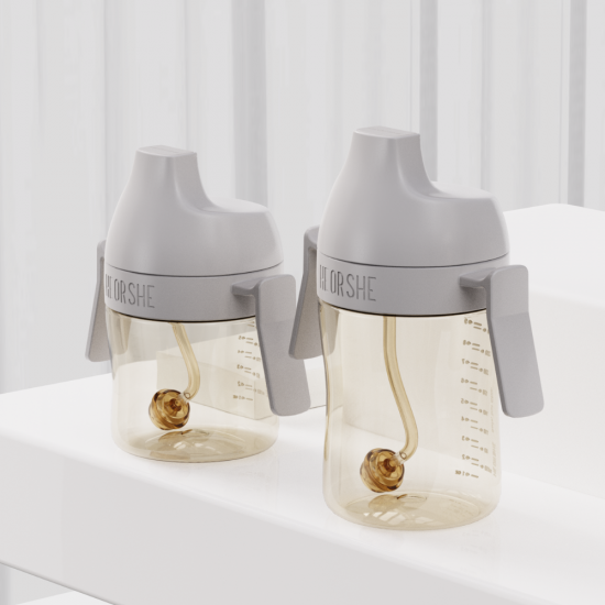 HEORSHE gertuvė kūdikiui 300 ml., 9+, PILKA