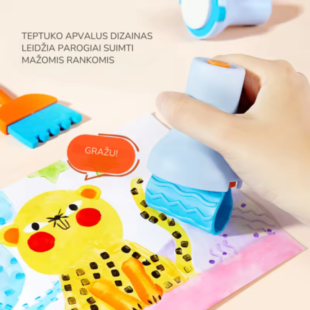 MIDEER įrankių rinkinys piešimui dažais