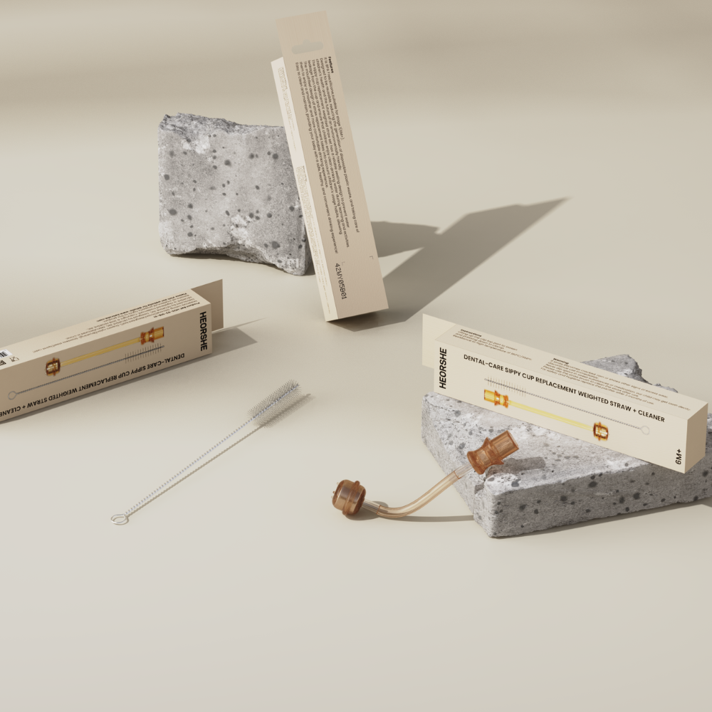 HEORSHE DENTAL CARE gertuvės šiaudelis, 6+ (naujasis gertuvės modelis)