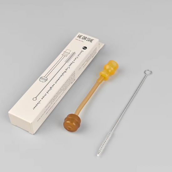 HEORSHE DENTAL CARE gertuvės kūdikiui šiaudelis, 6+ (naujasis gertuvės modelis)