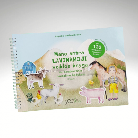 YES FOR SKILS Mano antra lavinamoji veiklos knyga su daugkartinio naudojimo lipdukais