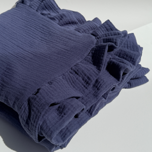 DANI&MARC muslino pledas vaikams, 100x130, tamsiai mėlyna