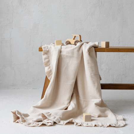 DANI&MARC muslino pledas vaikams, 100x130, plytų