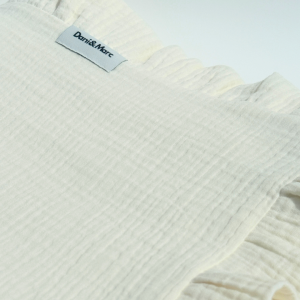 DANI&MARC muslino pledas vaikams, 100x130, švelniai smėlinė