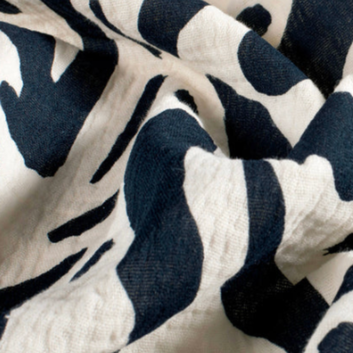 DANI&MARC muslino vystyklas, 100x100, juoda/balta