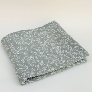 DANI&MARC muslino vystyklas, 100x100, žalia su lapeliais