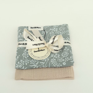 DANI&MARC muslino merliukai viengubi 30x30, 2 vnt.