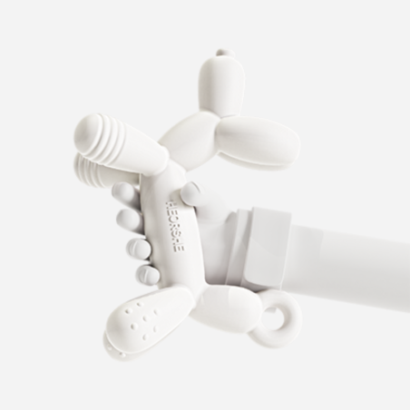 HEORSHE silikoninis kramtukas PUPPY, BALTA