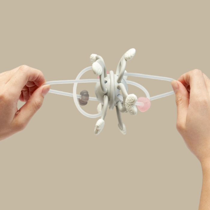 HEORSHE silikoninis kramtukas kūdikiui – rožinis, stilingas ir funkcionalus