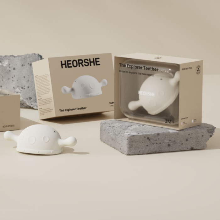 HEORSHE EXPLORER kramtukas kūdikiui, balta spalva – saugus ir ergonomiškas pasirinkimas