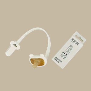 HEORSHE silikoninis čiulptuko laikiklis, balta spalva – saugus ir patogus naudoti kasdien