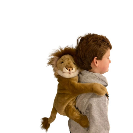 Talpi liūto kuprinė vaikams su užtrauktuku – tinka žaislams, gertuvei ir užkandžiams.