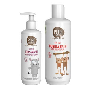 Maudynių džiaugsmas su PURE BEGINNINGS – prausiklis + vonios putos