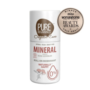 PURE BEGINNINGS MINERAL dezodorantas – natūrali kalio alūno apsauga nuo nemalonaus kvapo. Tinka jautriai odai.