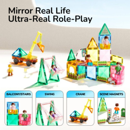 MIDEER  magnetinis konstruktorius, profesijų herojai, 33 dalių